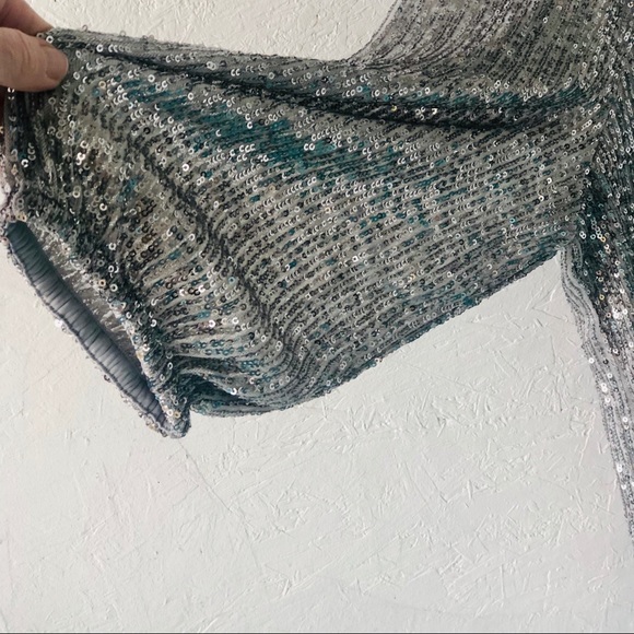 Silver Sequin Blouse - Picture 4 of 6